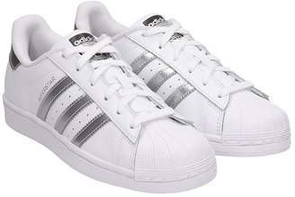 adidas White Leather Superstar Sneakers