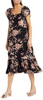 Thumbnail for your product : By Ti Mo Summer of Love Puff-Sleeve Flounce Midi Dress