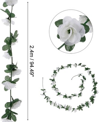 Unique Bargains Fake Vine Garland Flower Silk Artificial Flowers 7.8FT for  Home 8PCS - ShopStyle Decor