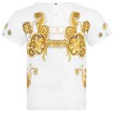 Thumbnail for your product : Versace Young VERSACEBaby Girls White & Gold Baroque Jersey Top