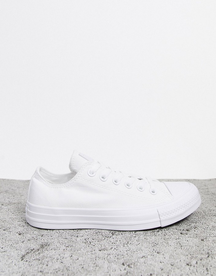 Converse Chuck Taylor All Star Ox sneakers in white mono - ShopStyle