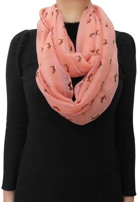 Lina & Lily Beagle Dog Print Infinity Loop Scarf for Women Lightweight