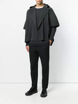 Thumbnail for your product : Issey Miyake Homme Plissé rib knit hooded cardigan