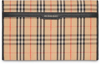 Burberry Medium 1983 Check and Leather Envelope Pouch