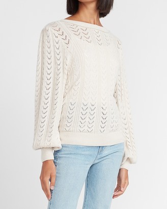 Express Open Stitch Pullover Sweater