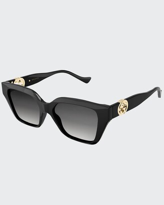 Gucci Iconic Logo Square Injection Plastic Sunglasses