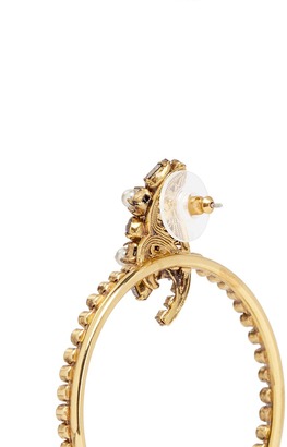 Erickson Beamon 'Together Forever' gold vermeil Swarovski crystal hoop earrings