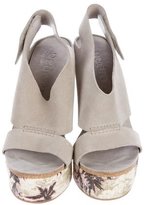 Thumbnail for your product : Pedro Garcia Suede Platform Wedge Sandals