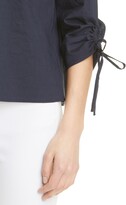 Thumbnail for your product : Theory Ruched Tie Sleeve Linen Blend Blouse
