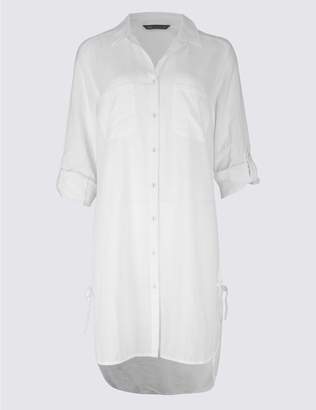 Marks and Spencer Pure Cotton Long Sleeve Beach Dress