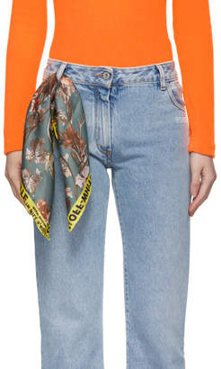 Off-White Off White Blue Crop Jeans