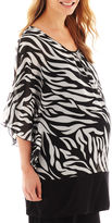 Thumbnail for your product : Asstd National Brand Maternity Chiffon Flutter-Sleeve Top