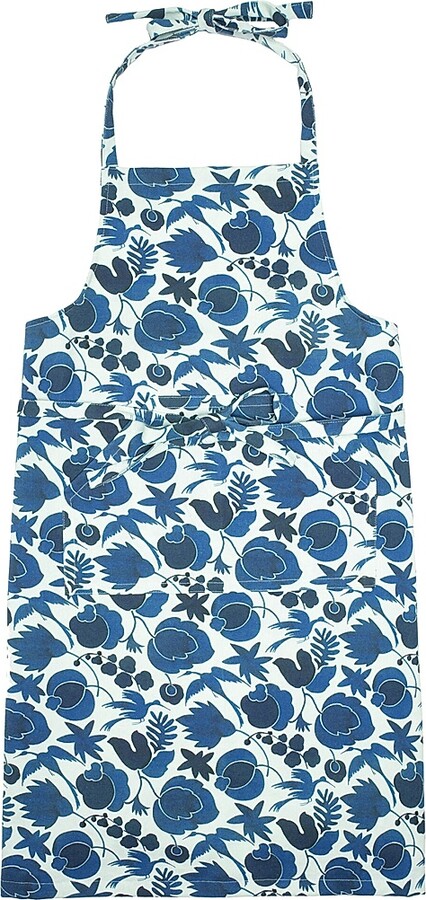 Apron with Pocket - Wildbird Blue