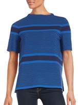 Thumbnail for your product : Lafayette 148 New York Striped Short-Sleeve Top