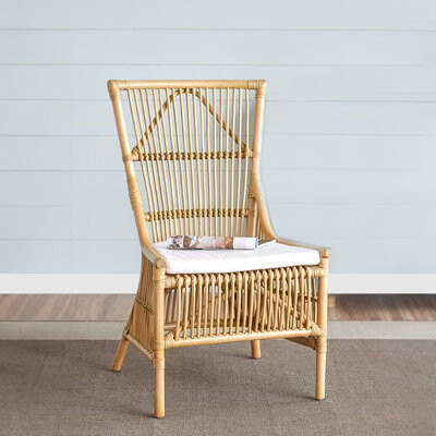 Bayou Breeze Branice Fabric Slat Back Side Chair in Brown