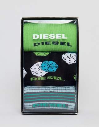 Diesel 3 Pack Dice Socks in Gift Box