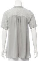 Thumbnail for your product : Elizabeth and James Open-Front Silk Top