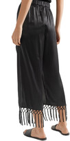 Thumbnail for your product : CAMI NYC The Max Macrame-trimmed Silk-charmeuse Wide-leg Pants