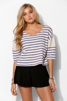 Thumbnail for your product : BDG Raw Off-The-Shoulder Pullover Sweatshirt