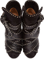Thumbnail for your product : Isabel Marant Black Leather Carnation Aubrey Boots