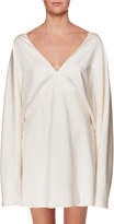 Thumbnail for your product : The Row V-Neck Long-Sleeve Silk Mini Dress