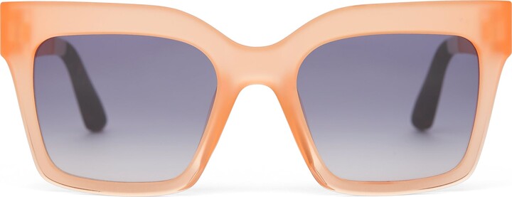 Toms Adelaide Peach Crystal Fade Traveler Sunglasses
