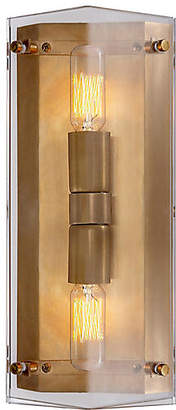 AERIN Clayton Wall Sconce - Clear/Brass