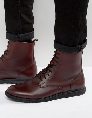 Zign Shoes Leather Lace Up Boots
