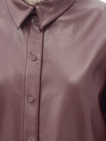 Thumbnail for your product : Roksanda Paden Faux-leather And Jersey Shirt - Burgundy