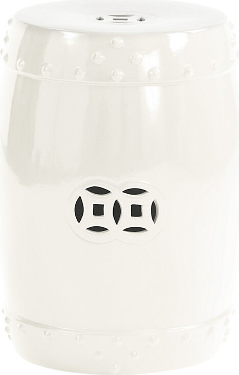 Ballard Designs Classic Garden Stool - White - ShopStyle