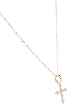 Dru 14kt Gold Diamond-Embellished Cross Necklace