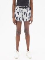 Thumbnail for your product : adidas by Stella McCartney Printed Recycled-shell Running Shorts - Black Print