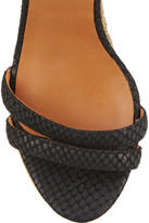 Thumbnail for your product : Lanvin Snake-effect leather espadrille wedge sandals