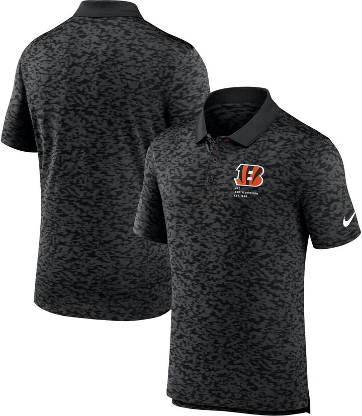 Nike Men's Black Cincinnati Bengals Pique Fashion Performance Polo Shirt