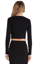 Thumbnail for your product : RVN Basic Long Sleeve Boxy Crop Top