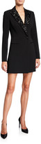 Thumbnail for your product : Jay Godfrey Ace Long-Sleeve Sequin-Collar Blazer Dress