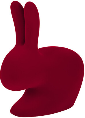 Qeeboo - Flocked Rabbit Chair - Red - Large
