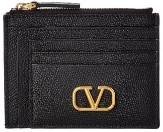 Valentino Vlogo Leather Card Holder - ShopStyle