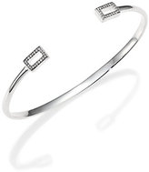 Thumbnail for your product : Ippolita Stella Diamond & Sterling Silver Rectangle Huggie Cuff Bracelet