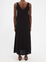 Thumbnail for your product : Raey Picot-edge V-neck Silk Slip Dress - Black