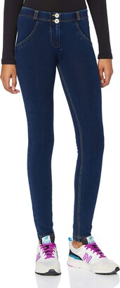 Freddy WR.UP® Regular-Rise Skinny-fit Trousers in Dark Denim - Dark Jeans-Yellow Seam - Medium