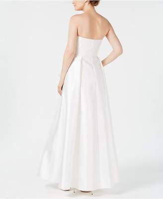 Adrianna Papell Mikado Strapless Bow Gown