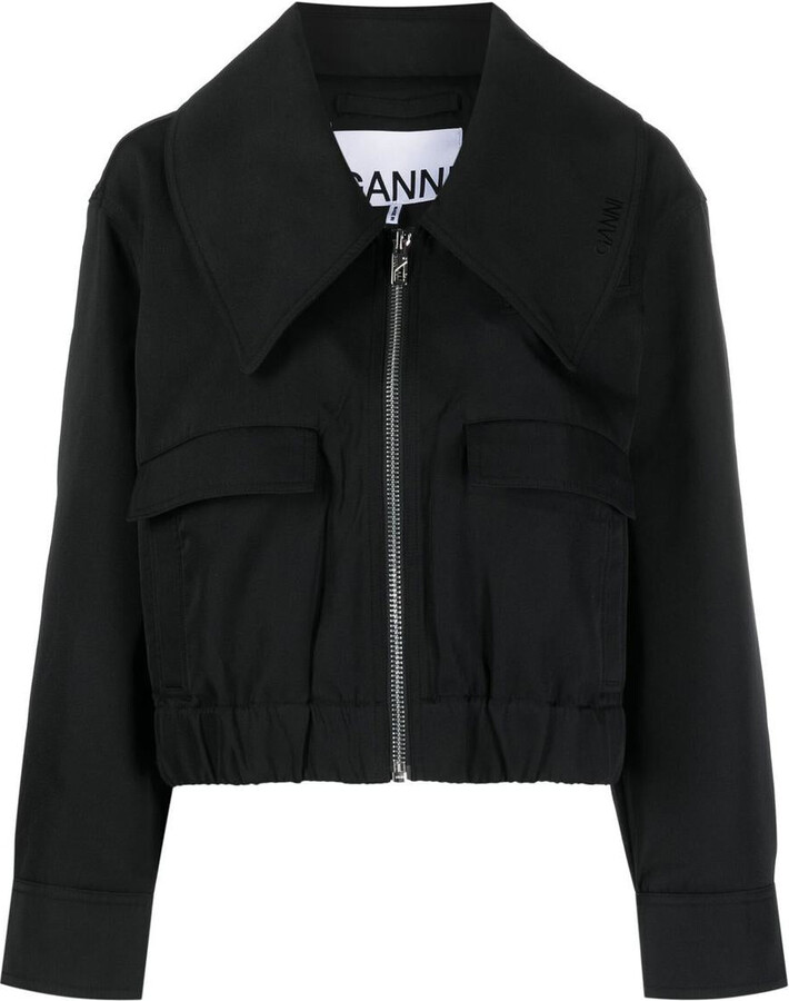 Ganni Oversized collar jacket ShopStyle
