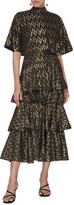 Thumbnail for your product : Rhode Resort 'Anita' lurex tiered maxi skirt