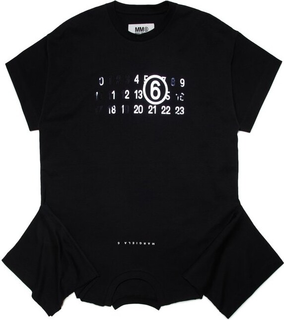 MM6 MAISON MARGIELA Kids Logo Printed Upside-Down Dress