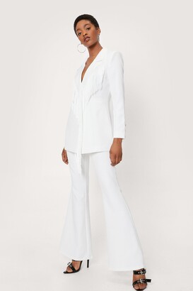 High Waisted White Flared Trousers | Shop the world's largest collection of  fashion | ShopStyle UK