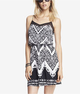 Thumbnail for your product : Express Aztec Print Elastic Waist Cami Dress