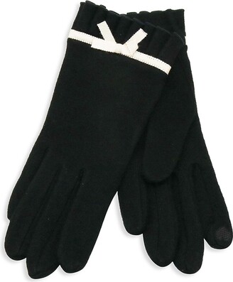 Portolano Bow Wool-Blend Tech Gloves