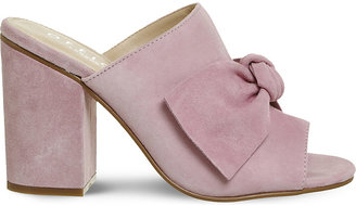Office Heather suede bow mules