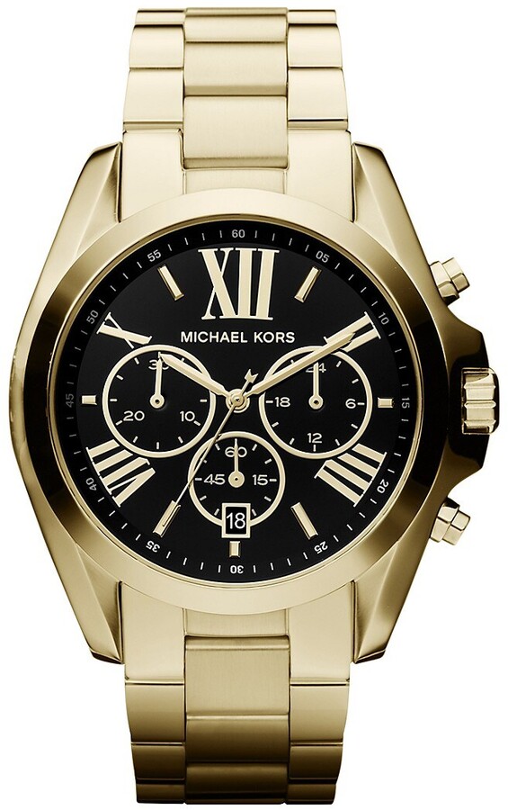 alligevel ledig stilling Nat sted Michael Kors Black And Gold Watch | Shop the world's largest collection of  fashion | ShopStyle